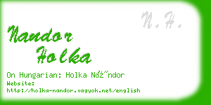 nandor holka business card